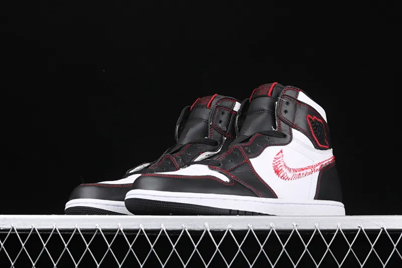 All categories Air Jordan Jordan series basketball shoes Air Jordan 1 High cost-effective version Air Jordan 1 "Dynamic Yellow" AJ1 black and white contrast stitching hook basketball shoes CD6579-071